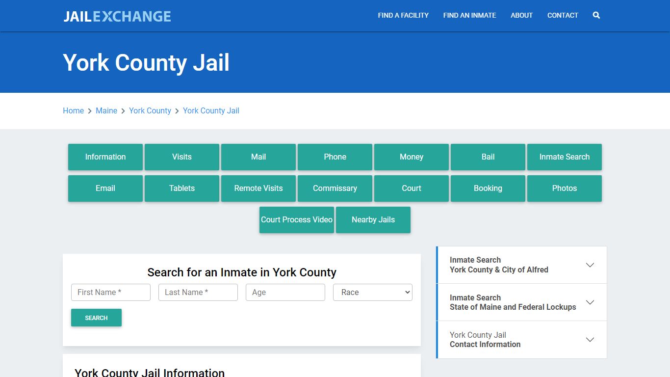 York County Jail Roster Lookup, ME, Inmate Search - Jail Exchange